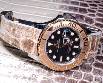 Bespoke Watch strap in Natural Himalayan Crocodile