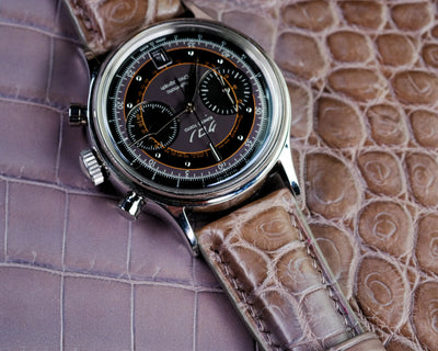 Bespoke Watch Strap in Grey Himalayan Crocodile