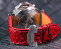 Bespoke Watch Strap in Ferrari Red Python