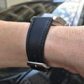 Bespoke Watch Strap in Black Barenia