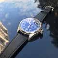 Bespoke Watch Strap in Black Barenia