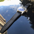 Bespoke Watch Strap in Black Barenia