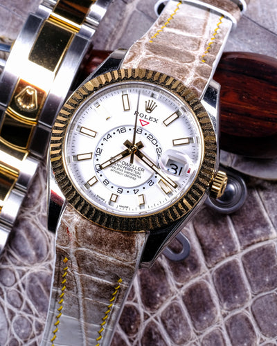 Bespoke Watch Strap in Natural Himalayan Crocodile
