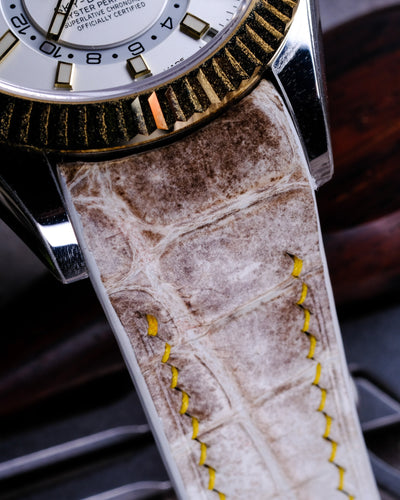 Bespoke Watch Strap in Natural Himalayan Crocodile
