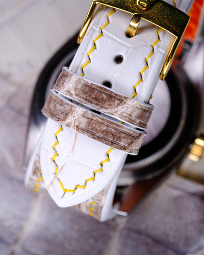 Bespoke Watch Strap in Natural Himalayan Crocodile