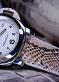 Bespoke Watch Strap in White Python