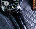 Bespoke Watch Strap in Black Crocodile