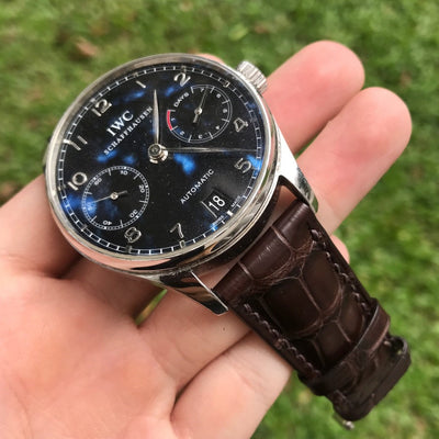 Bespoke Watch Strap in Chocolate Brown Crocodile