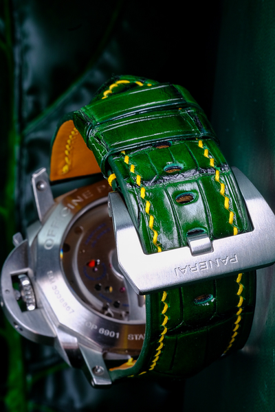 Bespoke Watch Strap in Pine Green Alligator