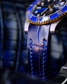 Bespoke Watch Strap in Electric Blue Crocodile