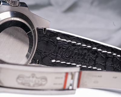 Bespoke Watch Strap in White Crocodile