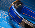 Bespoke Watch Strap in Electric Blue Crocodile