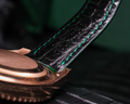 Bespoke Watch Strap in Hunter Green Crocodile