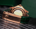 Bespoke Watch Strap in Hunter Green Crocodile