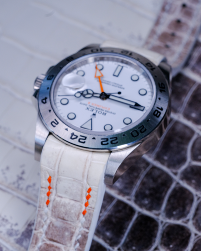 Bespoke Watch Strap in Natural Himalayan Crocodile