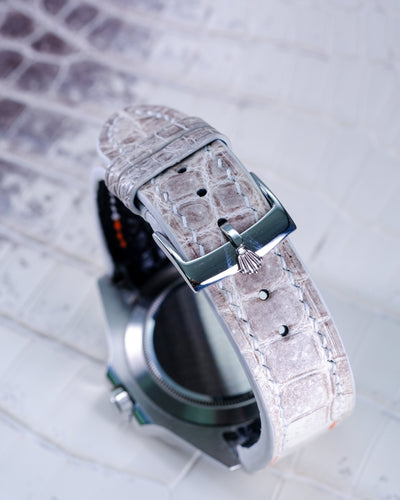 Bespoke Watch Strap in Natural Himalayan Crocodile