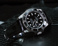 Bespoke Watch Strap in Black Crocodile