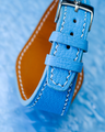 Bespoke Bund Strap in Baby Blue Chèvre