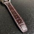 Bespoke Watch Strap in Chocolate Brown Crocodile