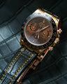 Bespoke Watch Strap in Metallic Black Alligator