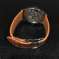 Bespoke Watch Strap In Chestnut Brown Circular Grains Alligator