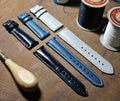 Bespoke Watch Strap In White Chevre