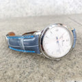 Bespoke Watch Strap In Icy Blue Alligator
