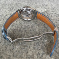 Bespoke Watch Strap In Icy Blue Alligator