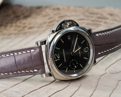 Bespoke Watch Strap in Grey Himalayan Crocodile