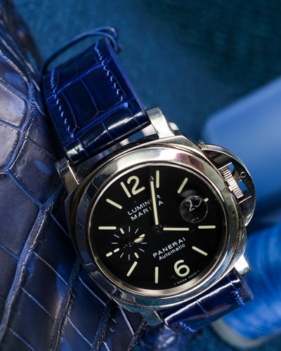 Bespoke Watch Strap in Electric Blue Crocodile
