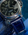 Bespoke Watch Strap in Electric Blue Crocodile