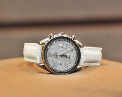 Bespoke Watch Strap in White Crocodile