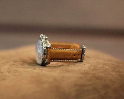 Bespoke Watch Strap in Brown Chevre
