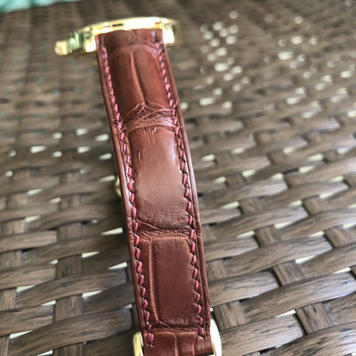 Bespoke Watch Strap in Reddish Brown Crocodile