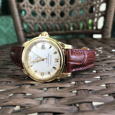 Bespoke Watch Strap in Reddish Brown Crocodile