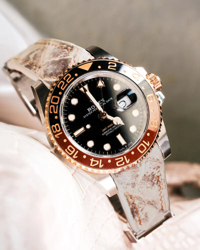 Bespoke Watch Strap in Natural Himalayan Crocodile