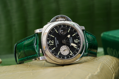 Bespoke Watch Strap in Hunter Green Crocodile