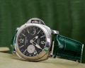 Bespoke Watch Strap in Hunter Green Crocodile