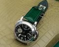 Bespoke Watch Strap in Hunter Green Crocodile