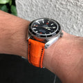 Bespoke Watch Strap in Volcanic Orange Alligator