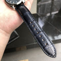 Bespoke Watch Strap in Navy Blue Crocodile
