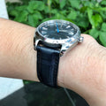 Bespoke Watch Strap in Navy Blue Crocodile