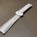 Bespoke Watch Strap in White Chevre
