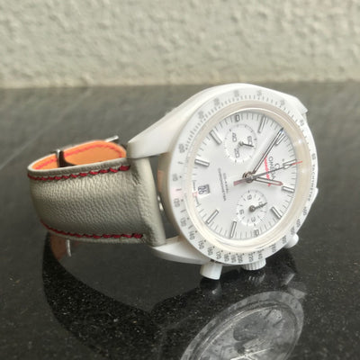 Bespoke Watch Strap in White Chevre