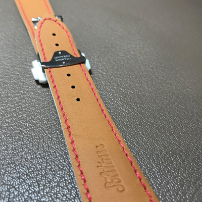 Bespoke Watch Strap in White Chevre