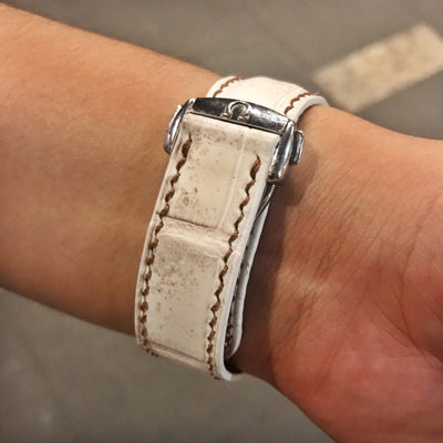 Bespoke Watch Strap in Natural Himalayan Crocodile