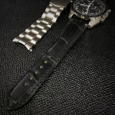Bespoke Watch Strap in Black Alligator
