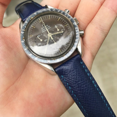 Bespoke Watch Strap in Navy Blue Epsom