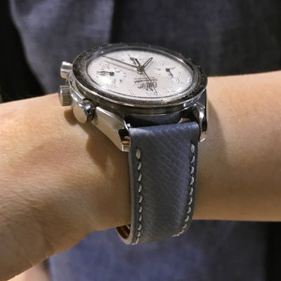 Bespoke Watch Strap in Grey Chevre