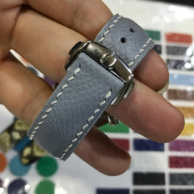 Bespoke Watch Strap in Grey Chevre